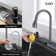 33" Drop-in Single Bowl Stainless Steel Kitchen Sink with Digital Display Workstation Sink - Pull-Down Sprayer, Pressurized Cup Washer