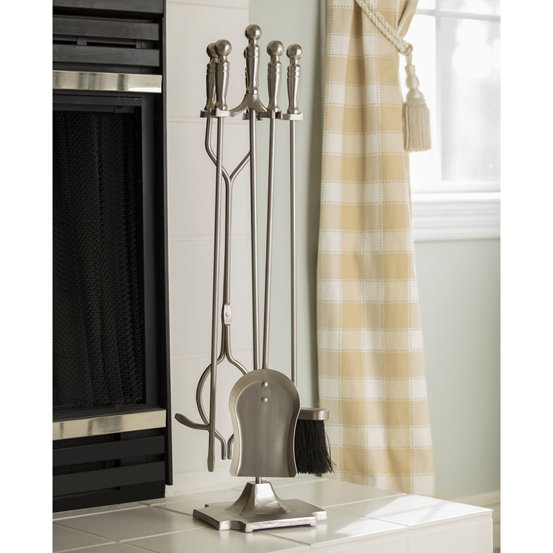 Eakins Pewter Fireplace Tool Set