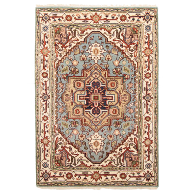 Serapi Heritage  Blue Rug 4'0" x 5'11"