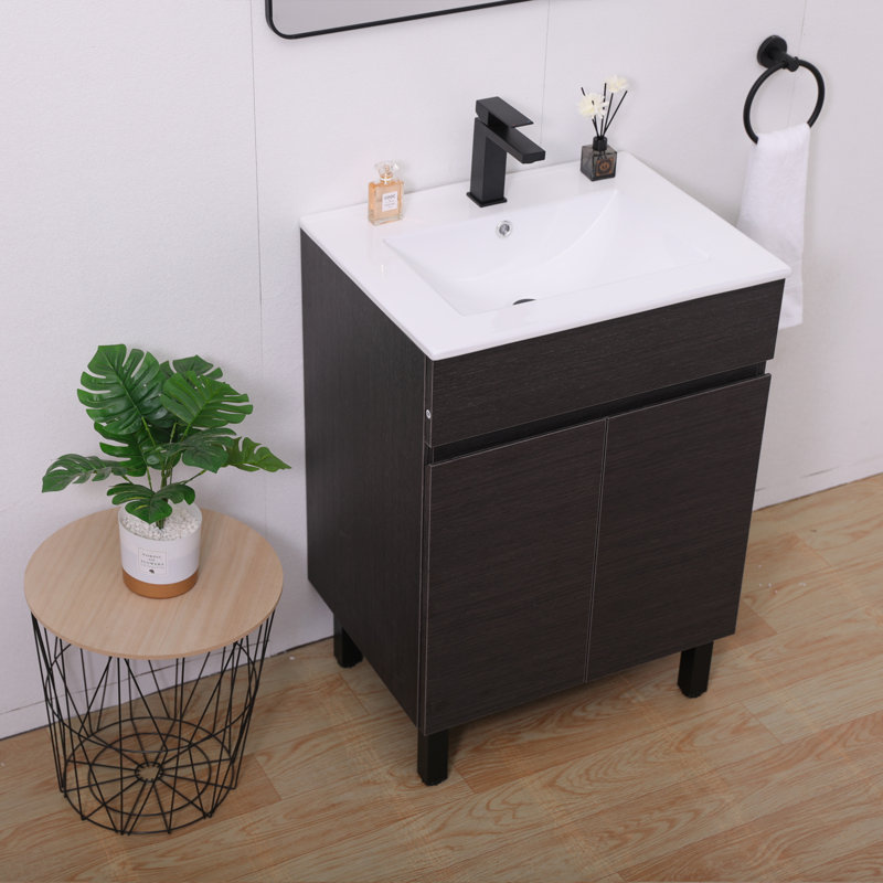 Ensemble de meuble-lavabo simple autoportant 24 po 24 po