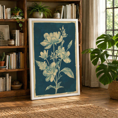 Delicate Bloom Study Botanical 1 Piece Wrapped Canvas Wall Art