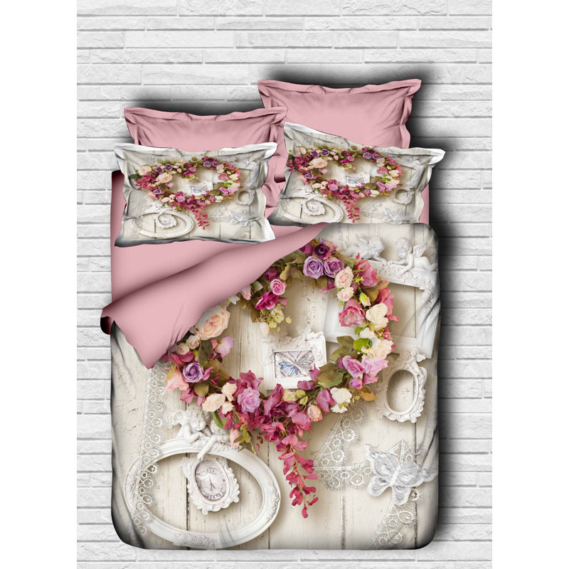 Quentarius Floral Duvet Cover Set with Pillowcases Included