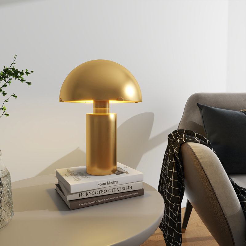 Keaten Metal Spherical lampshade Table Lamp, Gold