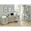 Bureau luge blanc et gris anthracite