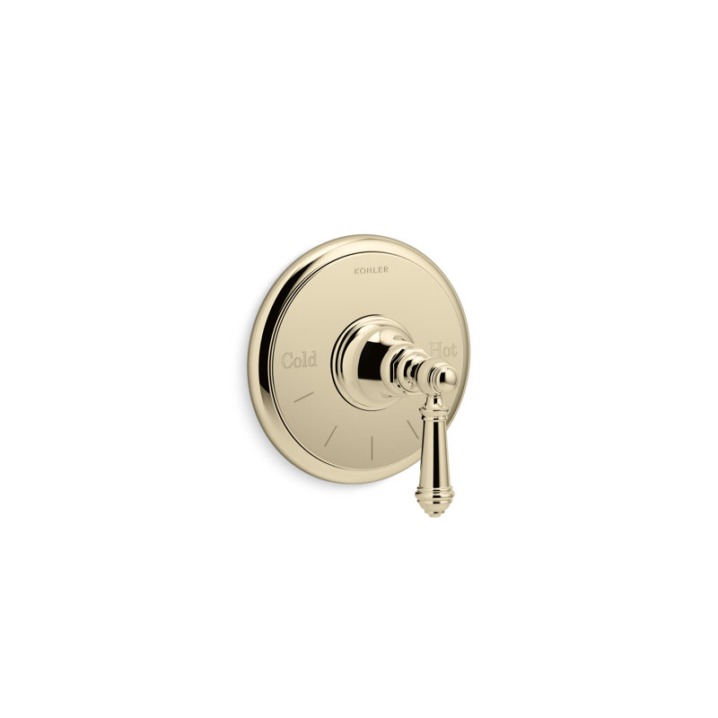 Artifacts® Thermostatic Valve Trim with Lever Handle, Vibrant French Gold