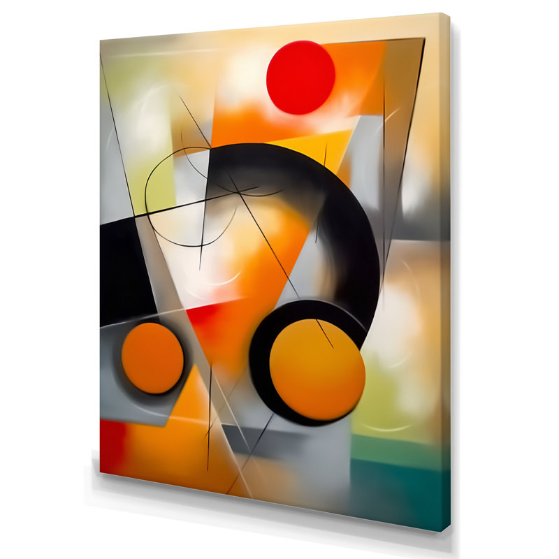 «Korbin Abstract Shapes And Line», reproduction d'art sur toile III, H 40 po x l 30 po x P 1,5 po, Toile tendue