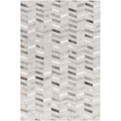 Armando Leather Chevron Indoor Rug