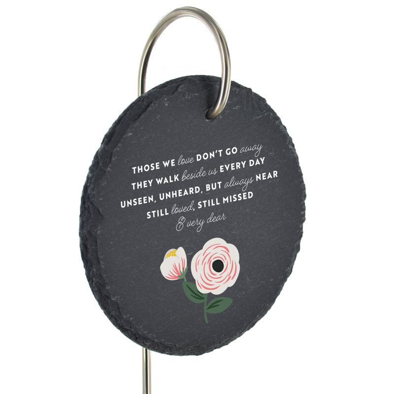 Bodiford Waterproof Slate Circle Grave Marker People Memorial Plaque