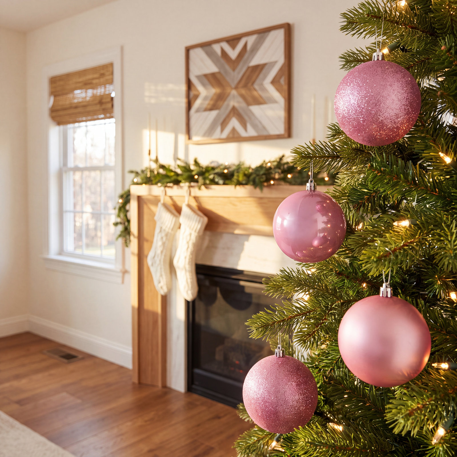 Shatterproof Bauble, Pink, 4" H x 4" W x 4" D