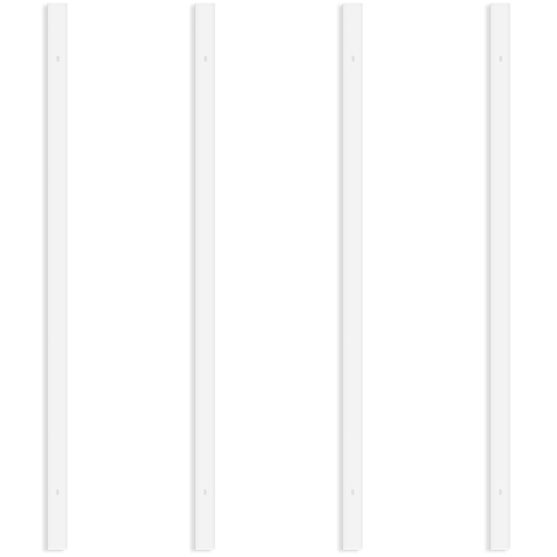 Rail d'éclairage sur rail 6 lux Luxiter H 6FT, système de rail de type H 120V à circuit unique, compatible avec les têtes de rail H standard, rail de rail avec embouts blancs, paquet de 4