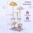 66 Inch Cute Cat Tree Cats Multi-Level Tall Cat Tower With Sisal Covered Scratching Posts
