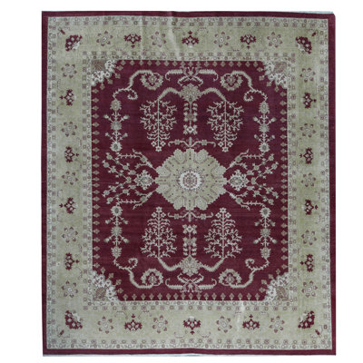 Sultanabad Hand-Knotted High-Quality Red and Gold Area Rug