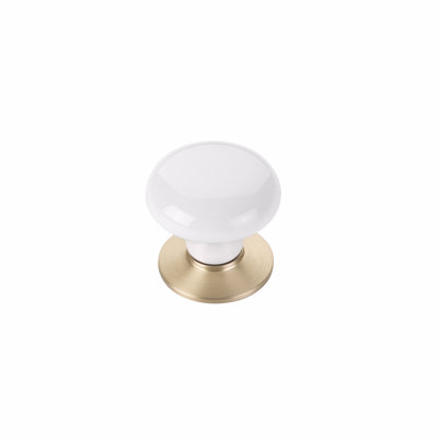 Ice White Porcelain Mushroom Knob