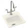 Northland Self Rimming Entertainment Sink in Biscuit with Three Hole Faucet Drilling