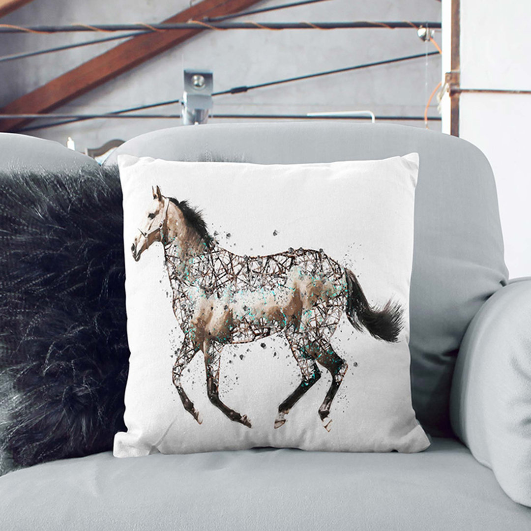 Horse Deconstructed Cushion with Filling