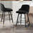 Swivel Velvet Upholstered Counter & Bar Stool-28795501-28795500