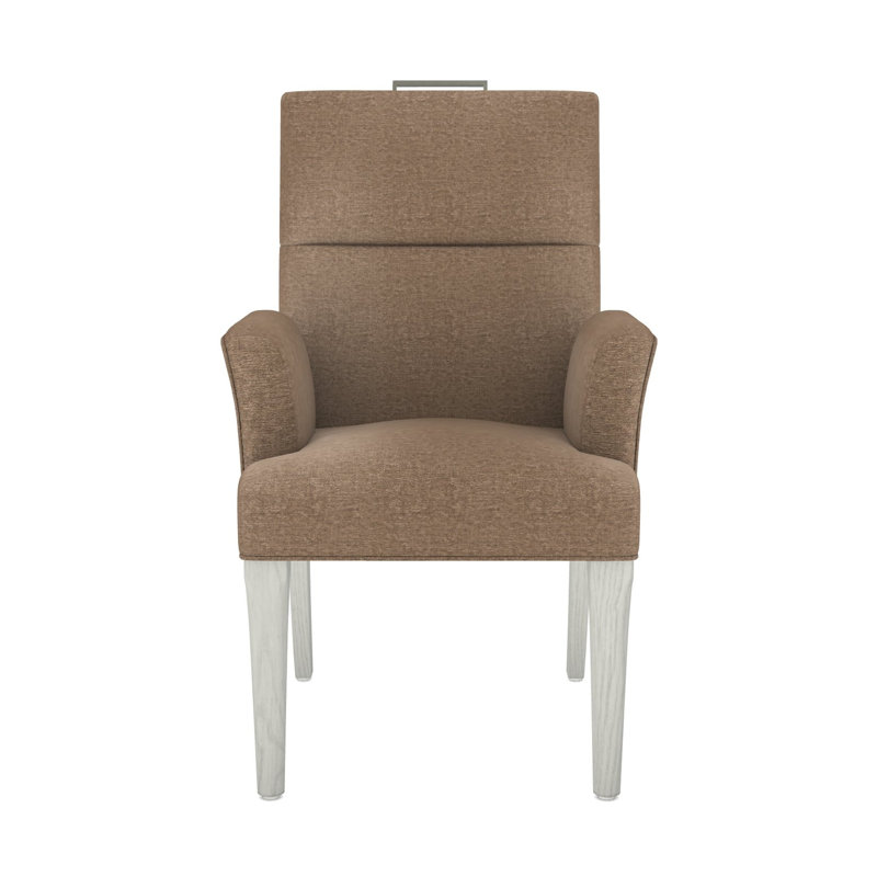 Thom Filicia Home Fabric Tight Back Arm Chair, Casa Blanca, Nadia Earth
