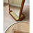 Simple And Retro Wooden Frame Wicker Full-Length Mirror