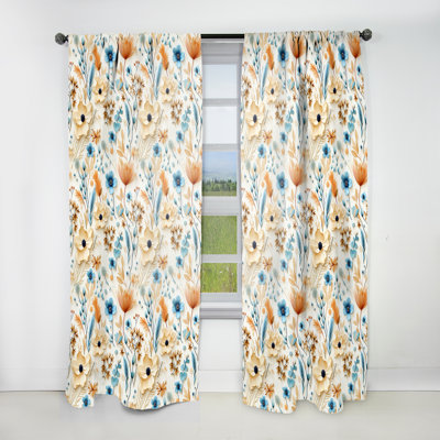 Motif bohème Coastal Retreat II - rideau en velours bohémien - obscurcissant - 1 panneau