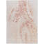 Tapis extérieur lavable abstrait saumon et ivoire 9 pi x 12 pi