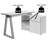 Hermie 55.12'' W L-Shaped Writing Desk with Cabinet