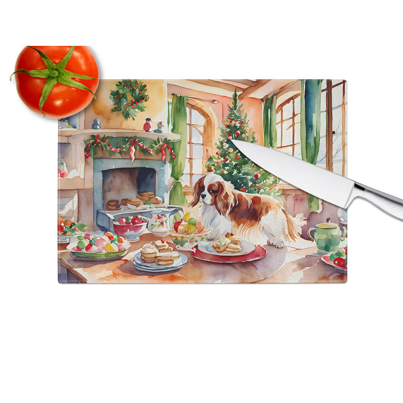 Planche à découper en verre Cavalier Spaniel
