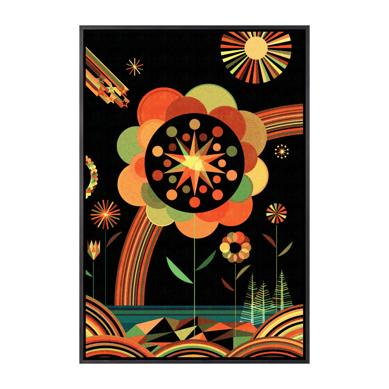 Plants & Flowers, 60" H x 40" W x 1.5" D, Distressed Black Framed Canvas