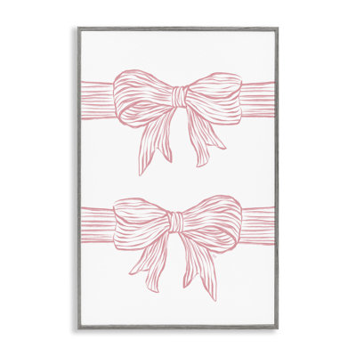 «Pink Bows» sur estampe numérique blanche, design par Martina Pavlova