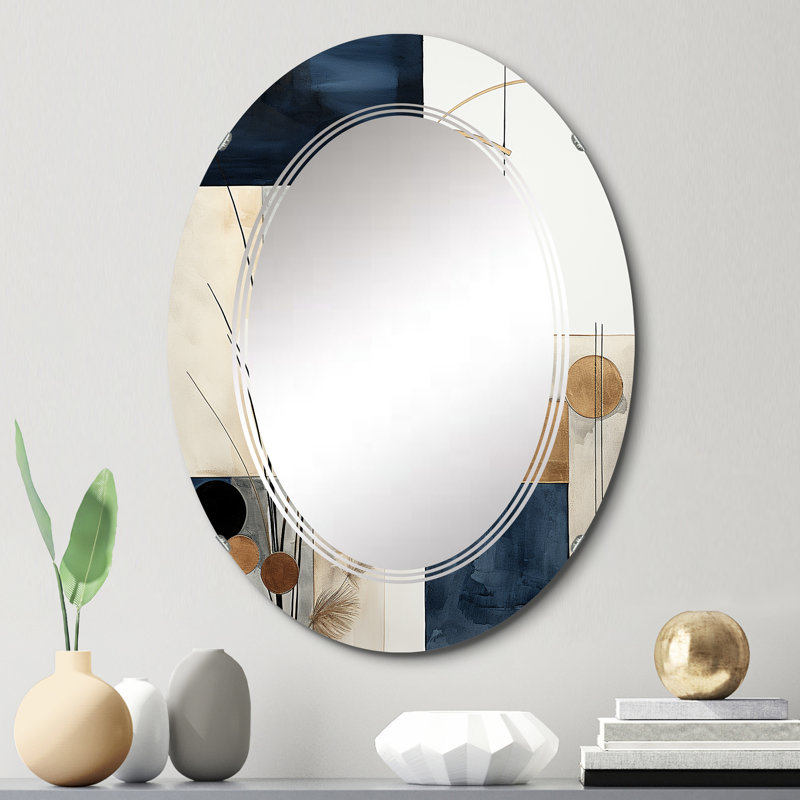 Cosumnes - Modern Wall Mirror Oval, 30 po x 20 po