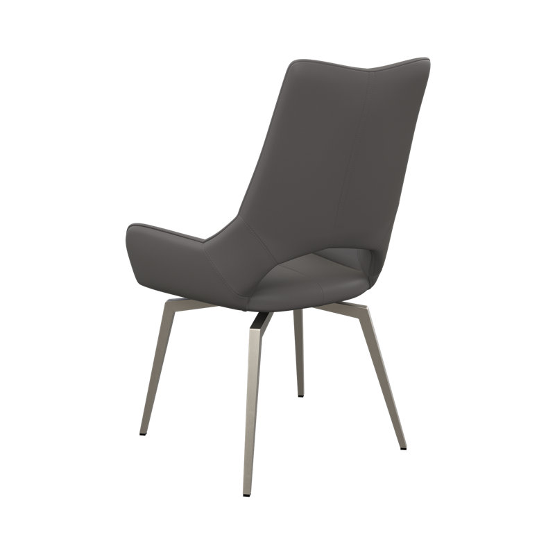 Chosposi Upholstered Swivel Dining Chair, Grey