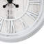 Horloge murale, cadre rond gris rustique de 20 pouces et chiffres romains