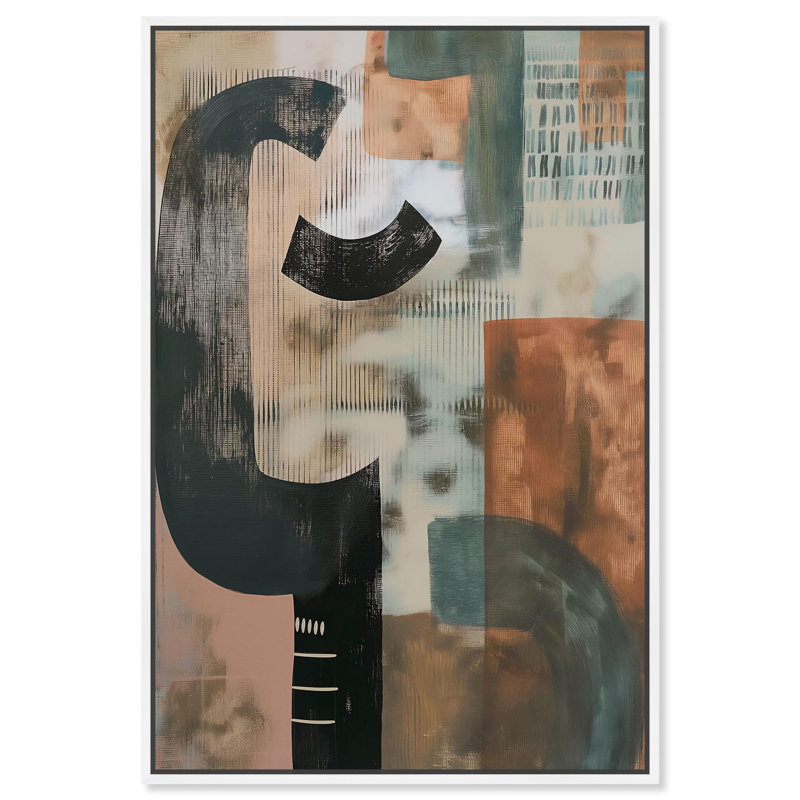 Art abstrait sur toile Arcane Hues II par Art Remedy, H 16 po x l 11 po, Cadre blanc