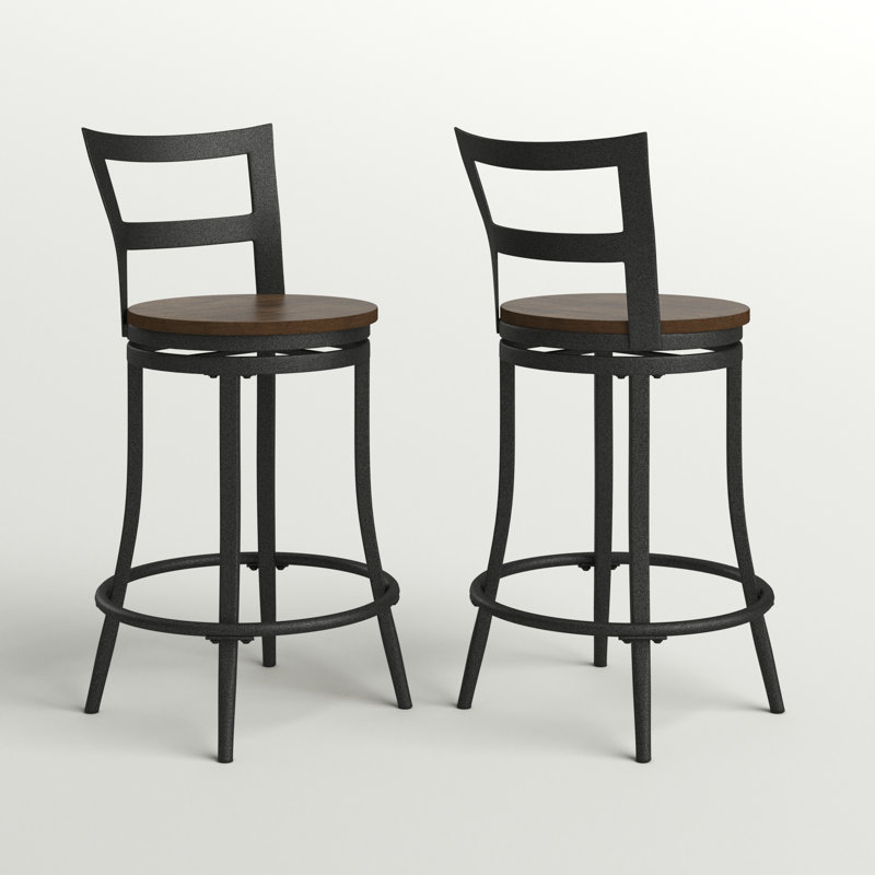Giana Swivel Counter Stool with Metal Frame