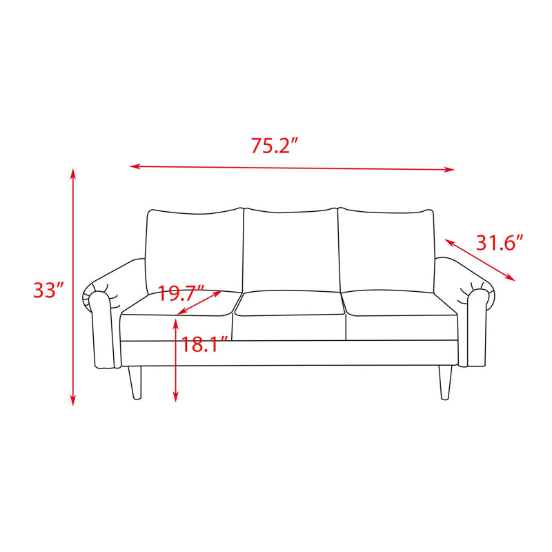 Luxurious Grey Microfiber Sofa with High-Density Foam and Solid Wood Frame for Ultimate Comfort and Durability, Beige