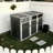 Garbage Bin Shed Stores 3 Trash Cans Metal Outdoor Bin Shed For Garbage Storage,Dark-124923978-124923981