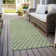 Machine Washable Indoor/Outdoor Christain ACN1431 Green Rug