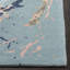 Tapis bleu / rose clair en laine touffeté à la main Amier-22531795