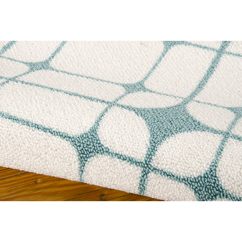 Tapis de zone ivoire géométrique Vanderburg, Tapis de couloir 2 pi 6 po x 8 pi