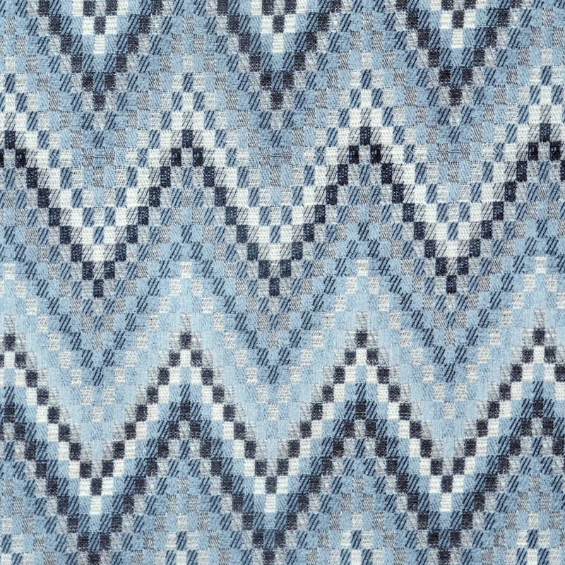 Yarra Chevron Tailored, 58" W x 24" L, Ice Blue