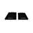 Modern Rectangular Accent Tray With Metallic Handles - Decorative Coffee Table Tray For Home Decor Or Ottoman Styling - Set Of 2, 20", Black
