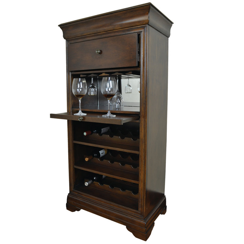 Silvia Bar Cabinet With Rack, Cappuccino