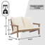 Canapé d'extérieur pour causeuse de patio, ensemble de conversation pour terrasse de jardin