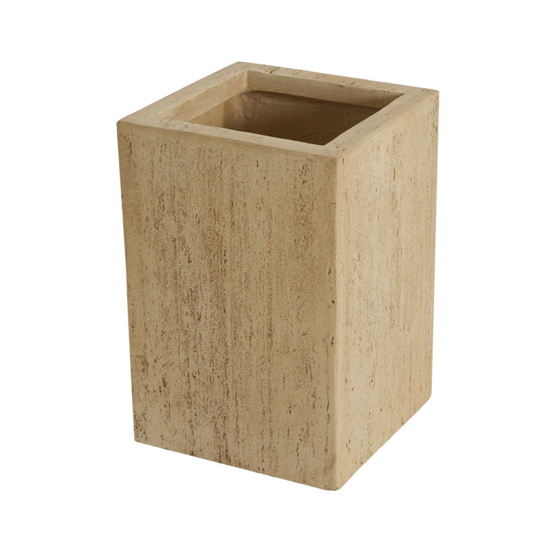 27 Inches Tall Handmade Planter Box, Antique Brown, Magnesium Oxide, 15.5"Wx15.5"Dx19"H, No Assembly, Drainage Facility 27''H 15.5 Wide And Deep, Ready - To Use, Single Hole With Plug