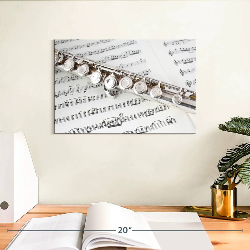 Abarca Metal Flute Music, 8" H x 12" W