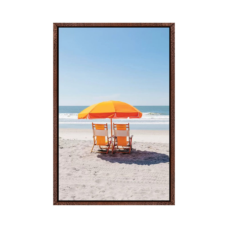 Folly Beach II by Bethany Young - Print on Canvas, 101.6cm H x 66.04cm W x 3.81cm D, Classic Brown Wood Framed