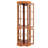 Oak Finish Corner Cabinet With 5 Shelf Arrangement And Lighting 5-Shelf Integrated System-1411419543