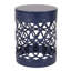 Table d'appoint en fer - bleu marine, pour l'extérieur, l 12,00 po x H 16,00 po, fer thermolaqué bleu, H 18,38 po-1700833336