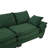 85.4" Modern Curved Sofa, Back Upholstered Couch With 2 Decorative Throw Pillows, Corduroy Fabric Couch For Living Room, Bedroom , Apartment