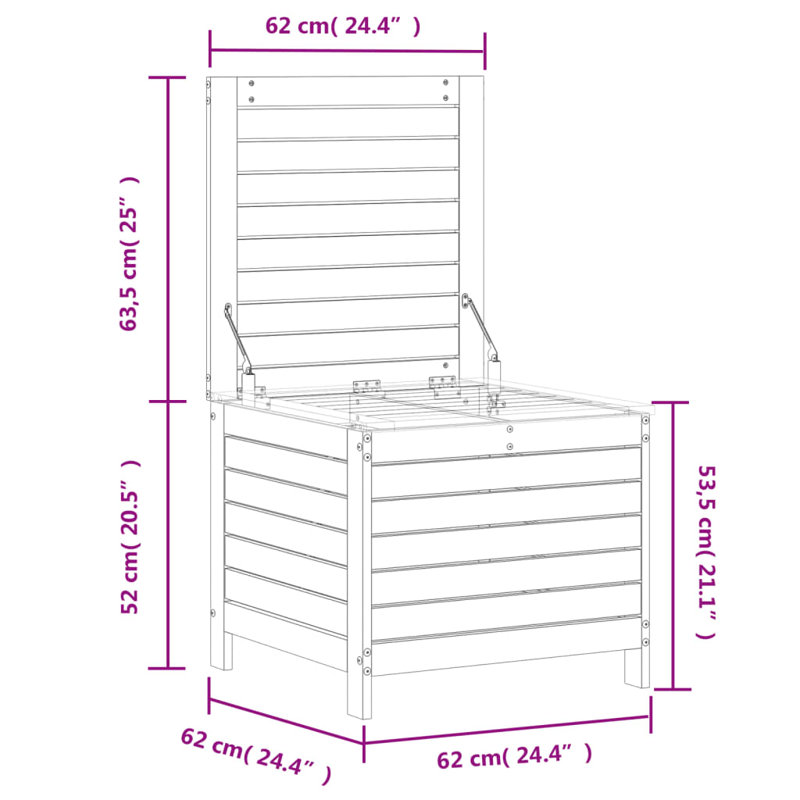 Pevensey Rectangular Outdoor Side Table , 63.5cm cm W 62cm cm D, White