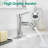 Modern Bathroom Faucet Chrome Single Handle One Hole Sink Faucet Commercial Lavatory Vanity Sink Faucet With 3/8" Hoses And Deck Plate